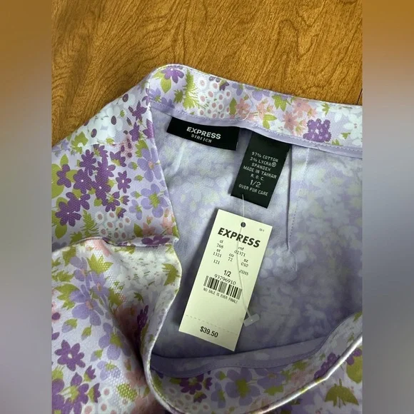 Vintage Y2K Purple Floral Mini Skirt Fairycore Cottagecore Low Rise - Picture 4 of 12